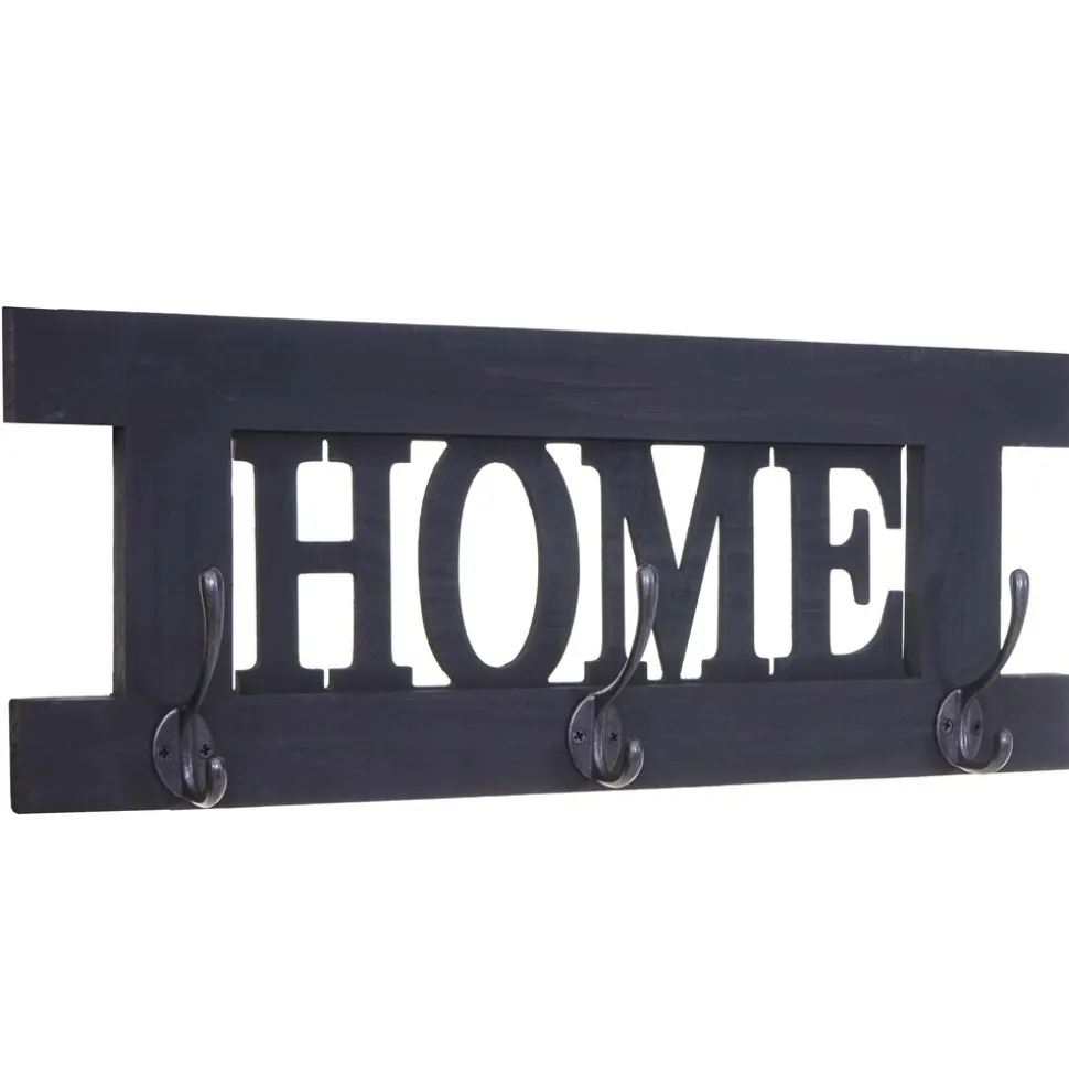 Wandgarderobe MCW-C60 Home, Garderobe Garderobenpaneel, Shabby-Look Vintage 55x21cm ~ dunkelgrau