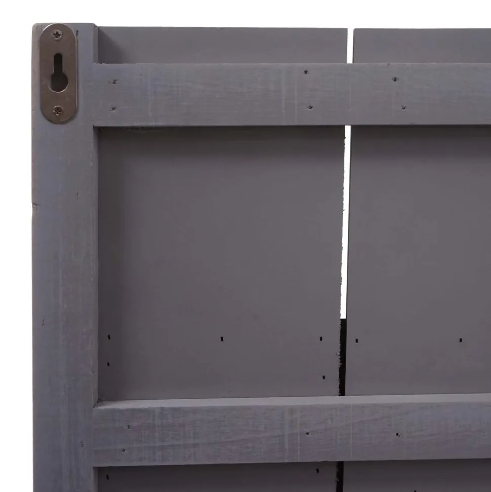 Wandgarderobe MCW-C89 Welcome, Garderobe Garderobenpaneel, Shabby-Look Vintage, 91x60cm ~ grau-blau