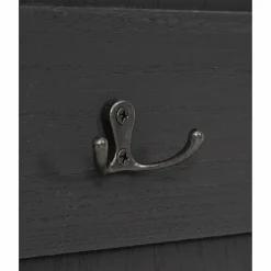 Wandgarderobe MCW-D13, Garderobe Garderobenpaneel, 6 Haken 91x60cm ~ dunkelgrau shabby