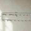 Wandgarderobe Metall Silber Modern 80x20x4 cm