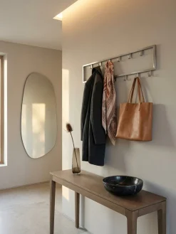 Wandgarderobe Metall Silber Modern 80x20x4 cm