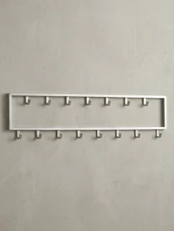 Wandgarderobe Metall Silber Modern 80x20x4 cm