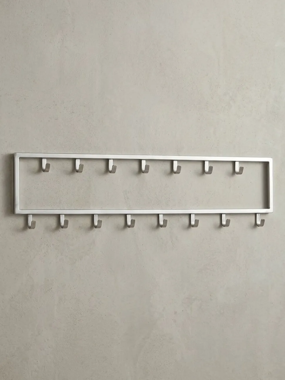 Wandgarderobe Metall Silber Modern 80x20x4 cm