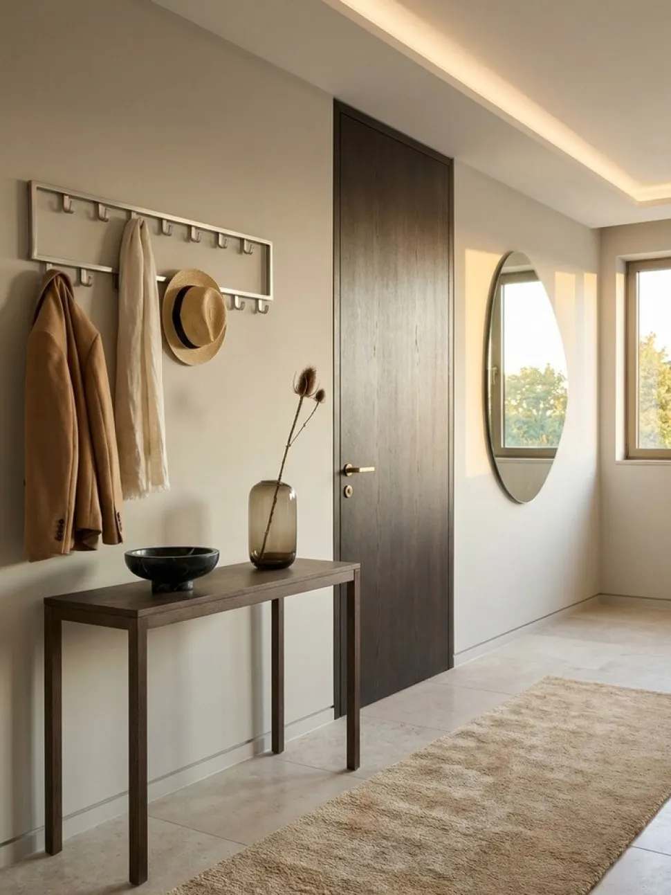 Wandgarderobe Metall Silber Modern 80x20x4 cm