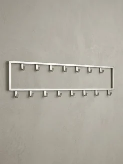 Wandgarderobe Metall Silber Modern 80x20x4 cm