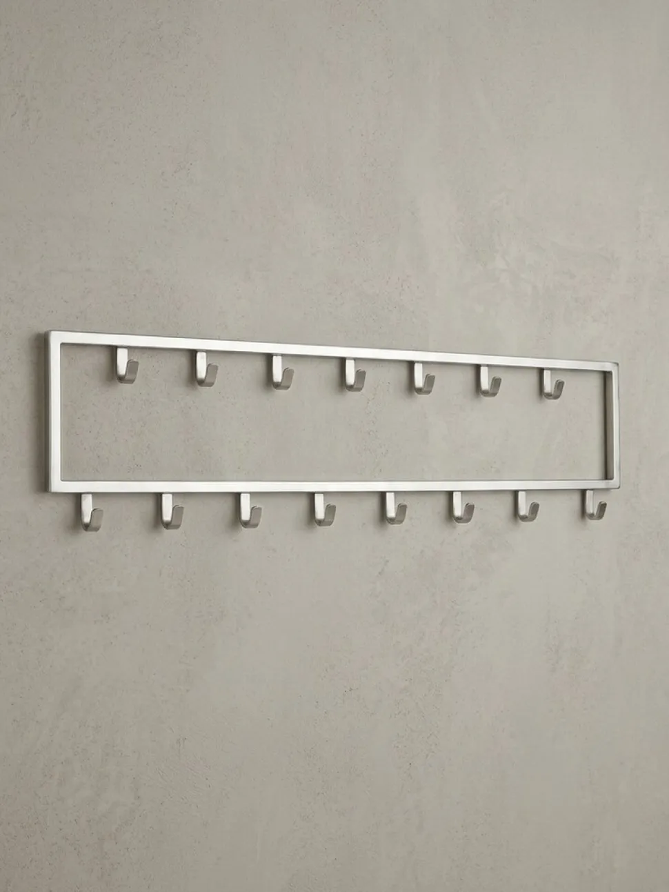Wandgarderobe Metall Silber Modern 80x20x4 cm