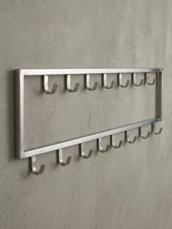Wandgarderobe Metall Silber Modern 80x20x4 cm