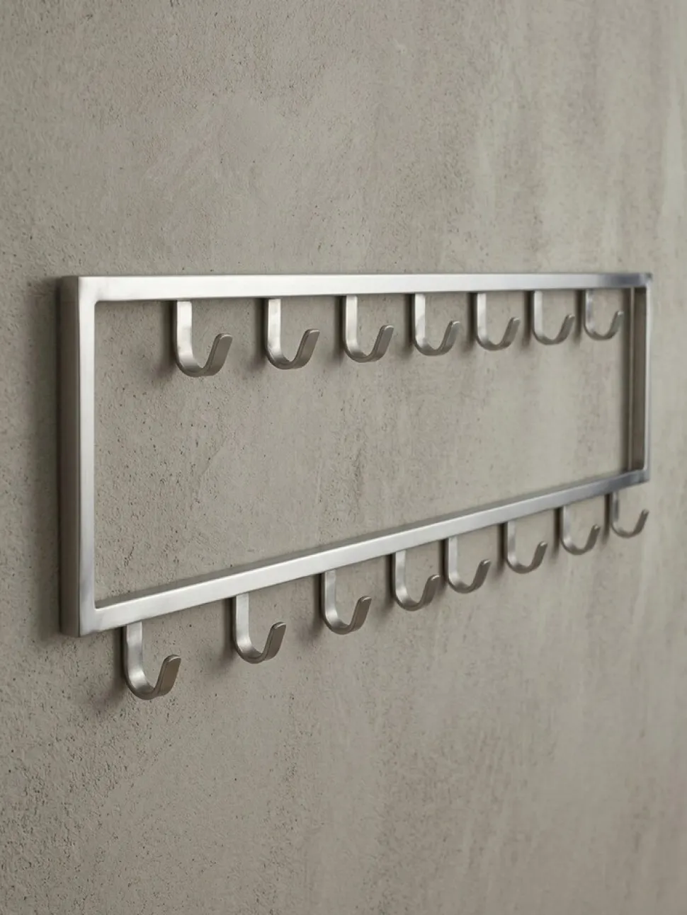 Wandgarderobe Metall Silber Modern 80x20x4 cm
