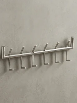 Wandgarderobe Metall Silber Modern 60x19x10 cm