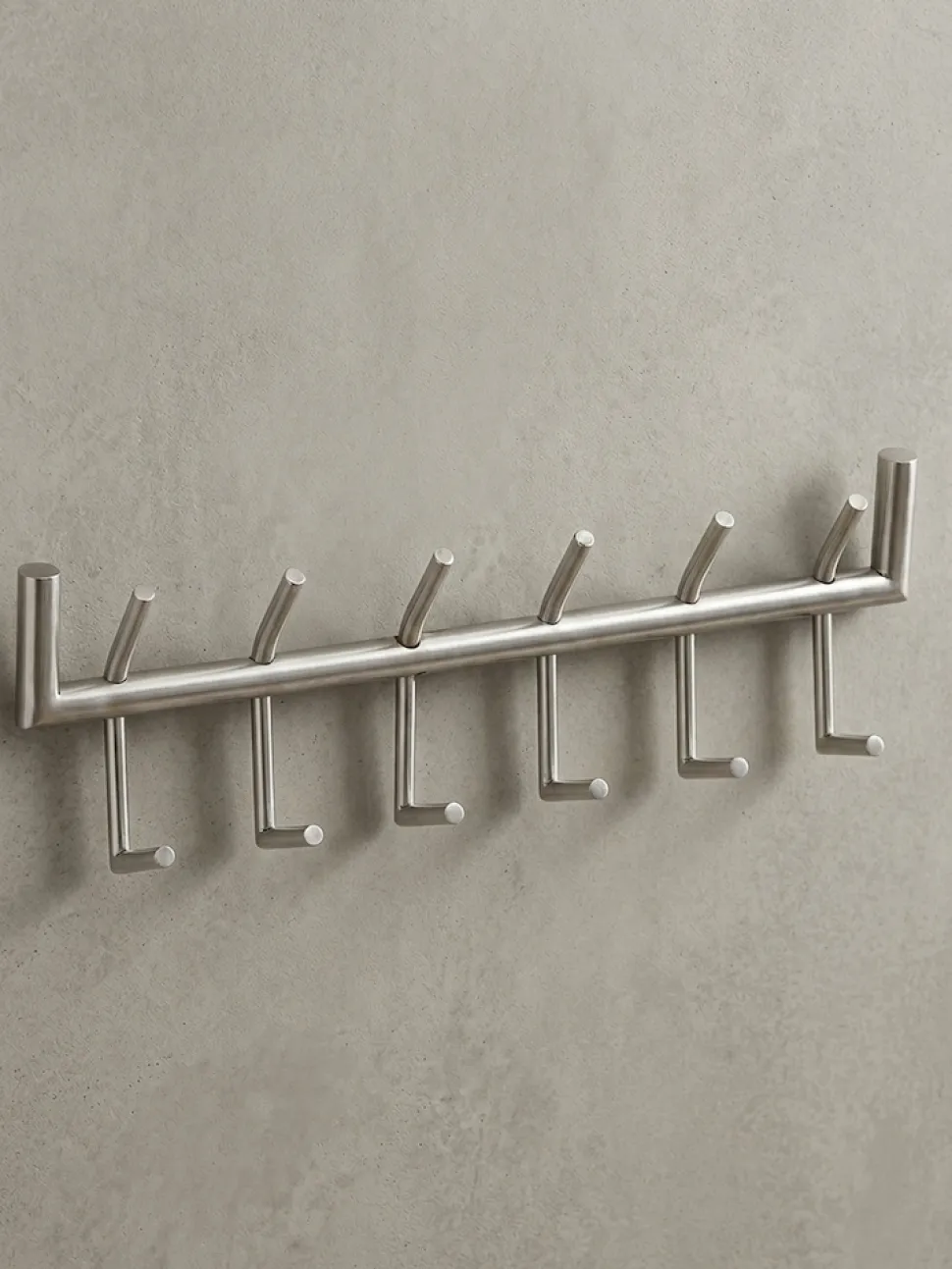 Wandgarderobe Metall Silber Modern 60x19x10 cm