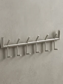 Wandgarderobe Metall Silber Modern 60x19x10 cm