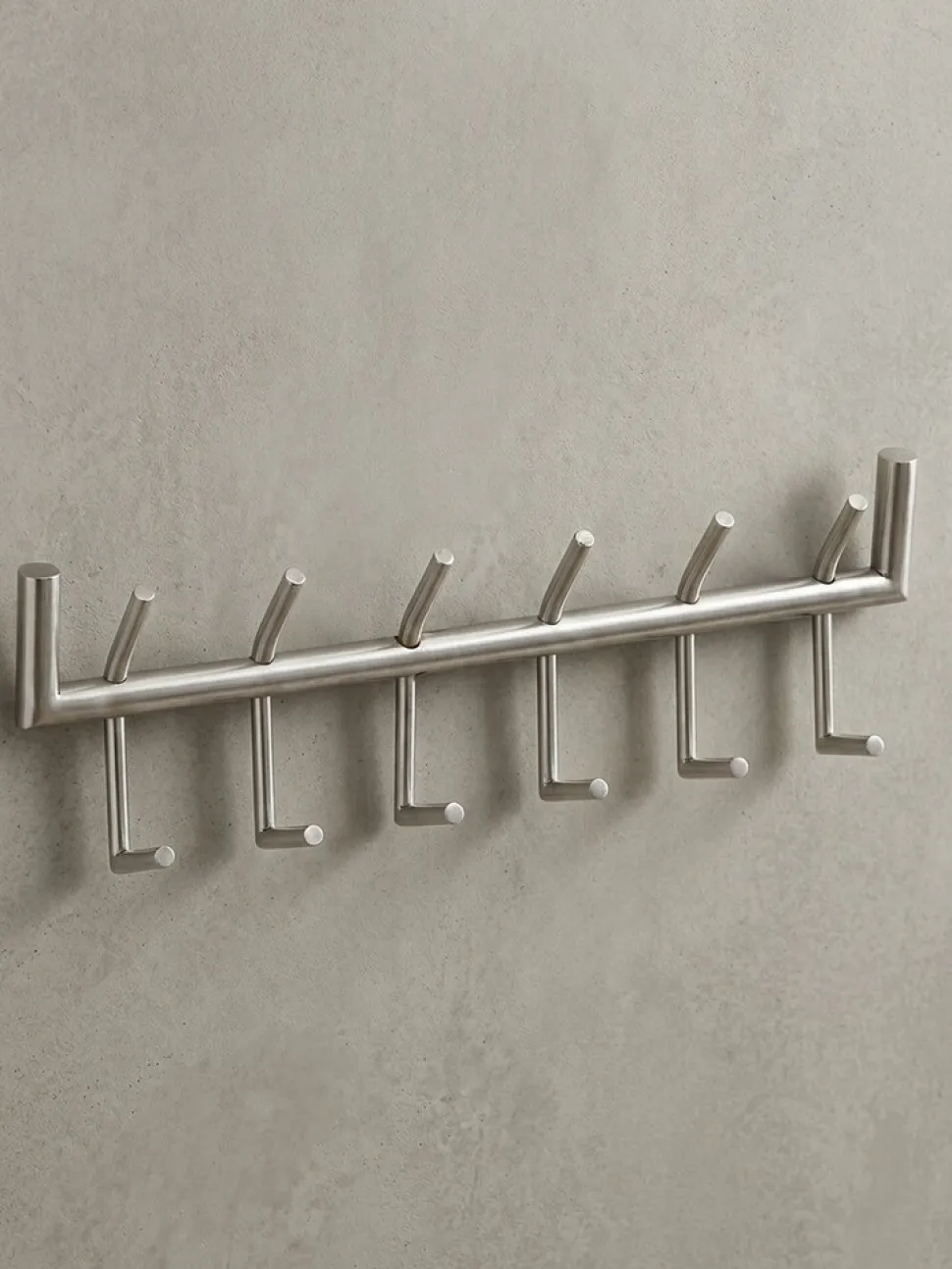 Wandgarderobe Metall Silber Modern 60x19x10 cm