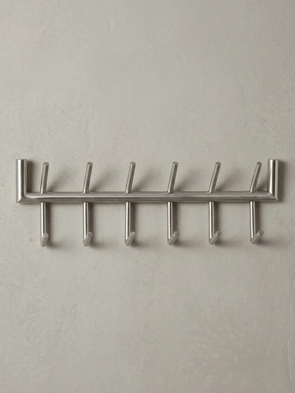Wandgarderobe Metall Silber Modern 60x19x10 cm