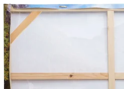Wandgemälde Landschaft MCW-H25, Leinwandbild Sandgemälde Gemälde, handgemaltes XL Wandbild ~ 80x120cm