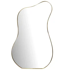 Wandspiegel Asymmetrisch Metall Gold 60x100 cm Moderner Rahmen