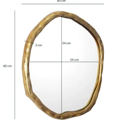 Wandspiegel FineBuy Flurspiegel Asymmetrisch 60 cm Spiegel Flur Hängespiegel