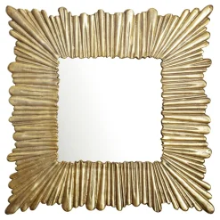 Wandspiegel Quadrat Metall Gold 75x75 cm Moderner Rahmen