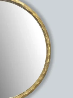 Wandspiegel Rund Metall Gold 60 cm Klassisches Design