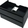 Waschbeckenunterschrank MCW-B19, Waschtischunterschrank Waschtisch Badezimmer, hochglanz Soft-Close 50x80cm ~ schwarz
