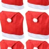 Weihnachten Stuhlhussen 6er Set I Rot I Nikolausmütze I Stuhlbezüge Esszimmer Weihnachtsdeko Weihnachtsmütze Sesselüberzug Husse für Schwingstuhl