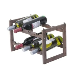 Weinregal MCW-B58, Flaschenregal Weinständer Weinhalter, Tanne 2 Böden ~ 1 Stück