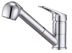 WELLBAD Küchenarmatur AURORA mit ausziehbarer Handbrause Chrom