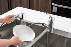 WELLBAD Küchenarmatur AURORA mit ausziehbarer Handbrause Chrom