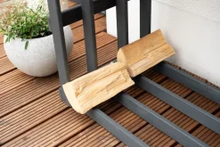 Westmann Holz Kaminholzregal Stephan | Anthrazit | 52x108x74 cm