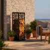Westmann Kaminholzregal Luma Flow Anthrazit | 37,5x37,5x112cm
