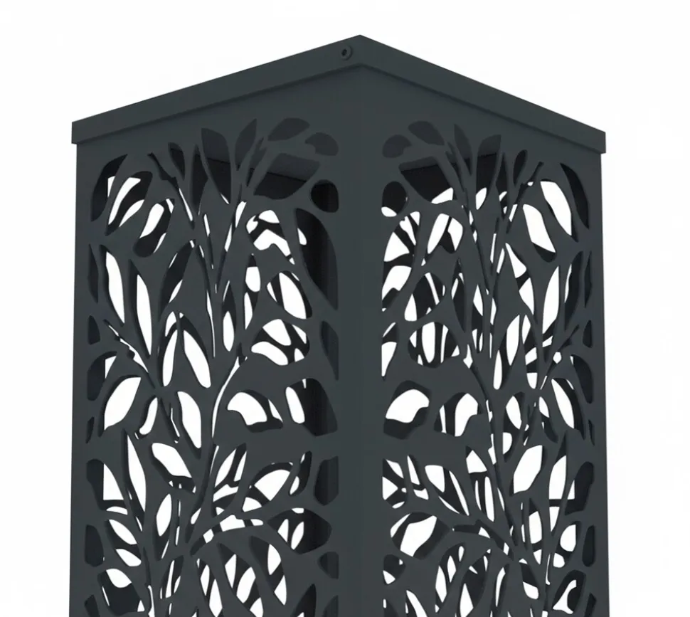Westmann Kaminholzregal Luma Flow Anthrazit | 37,5x37,5x112cm
