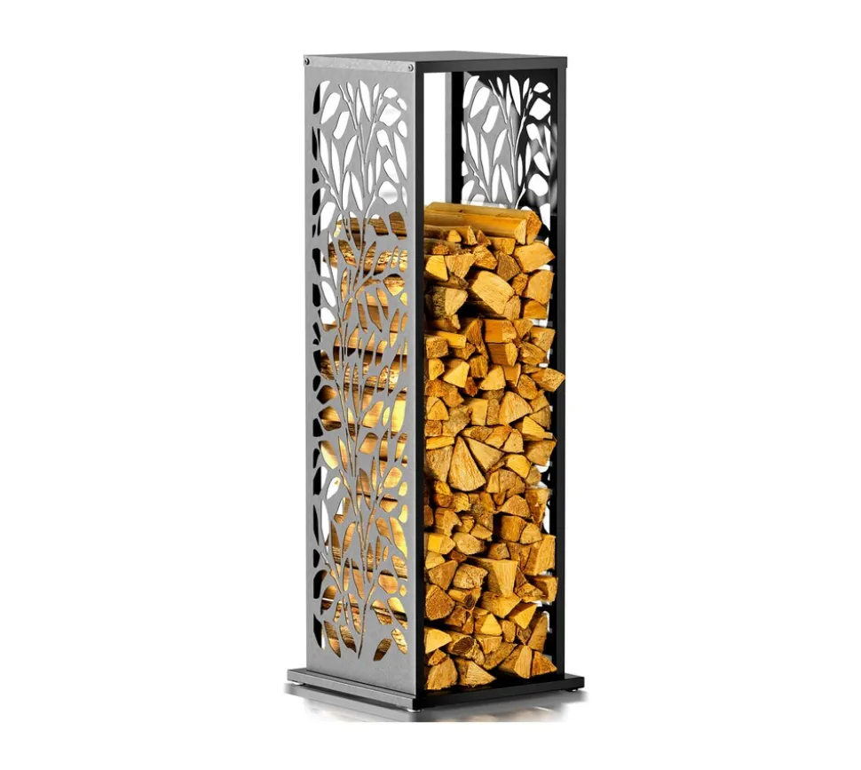 Westmann Kaminholzregal Luma Flow Anthrazit | 37,5x37,5x112cm