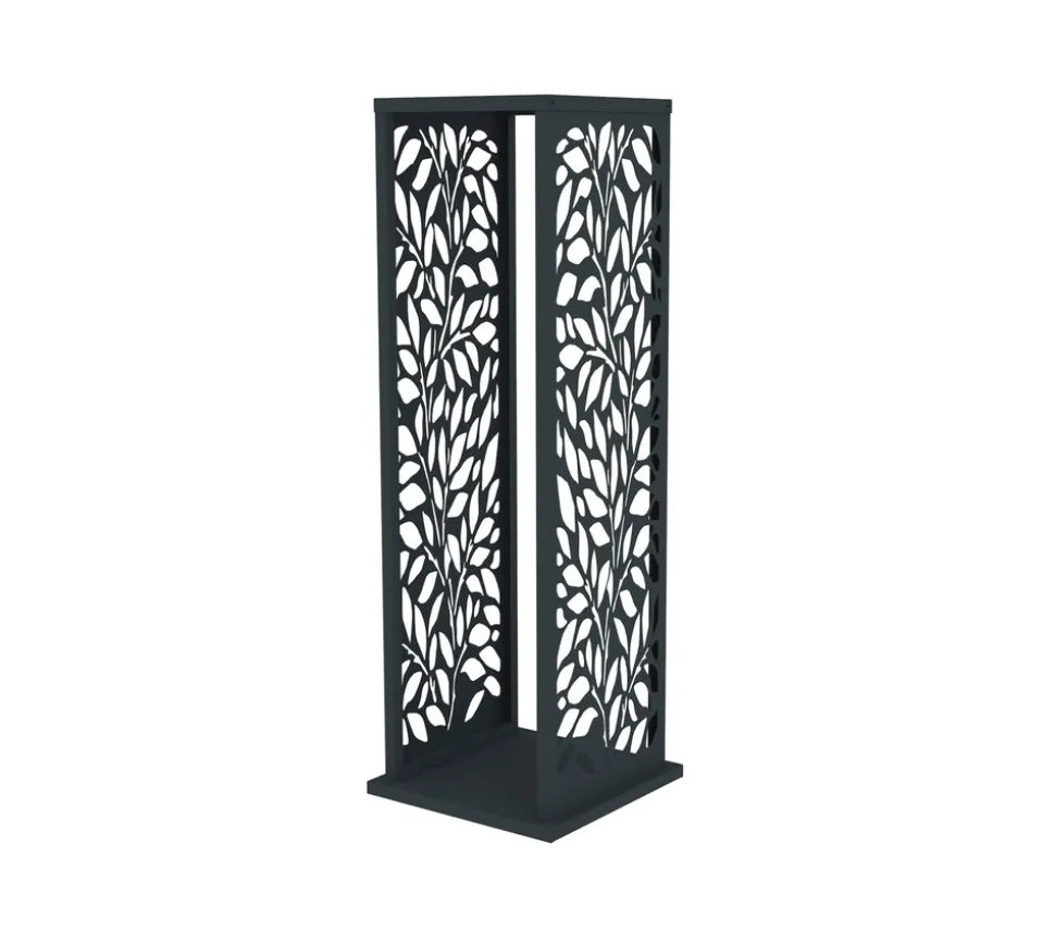 Westmann Kaminholzregal Luma Flow Anthrazit | 37,5x37,5x112cm