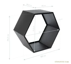 Westmann Stahl Kaminholzregal Biene | Schwarz