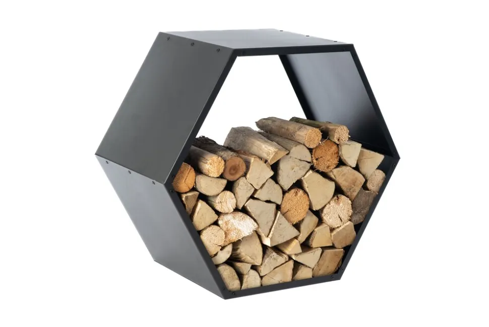 Westmann Stahl Kaminholzregal Biene | Schwarz