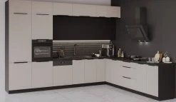 Winkelküche ARONA SIENA 350x290 Küchenzeile Eckküche Küche Kaschmir XL Stauraum