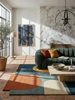 Wollteppich abstrakt Bunt 120 x 180 cm - HALLEIN | Kadima Design