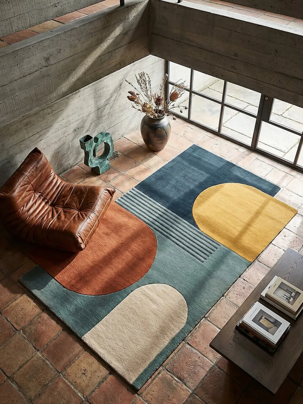 Wollteppich abstrakt Bunt 120 x 180 cm - HALLEIN | Kadima Design