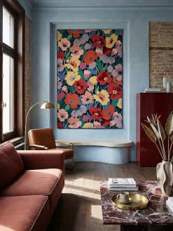Wollteppich Blumen Bunt 180 x 230 cm - DAHLIA | Kadima Design