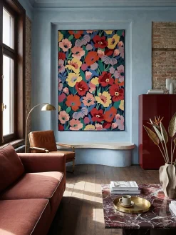 Wollteppich Blumen Bunt 180 x 230 cm - DAHLIA | Kadima Design