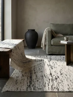 Wollteppich Flachgewebe Monochrom 140 x 200 cm - TIREE | Kadima Design