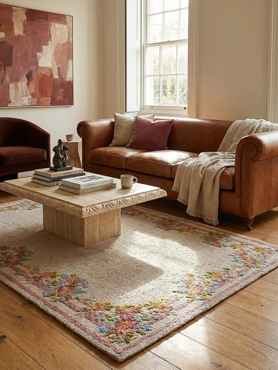 Wollteppich floral Bunt 160 x 230 cm - DAISY | Kadima Design