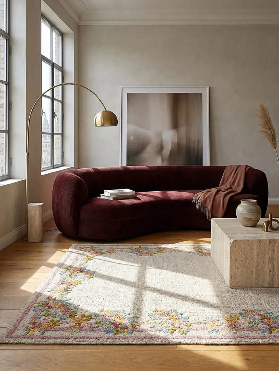 Wollteppich floral Bunt 160 x 230 cm - DAISY | Kadima Design