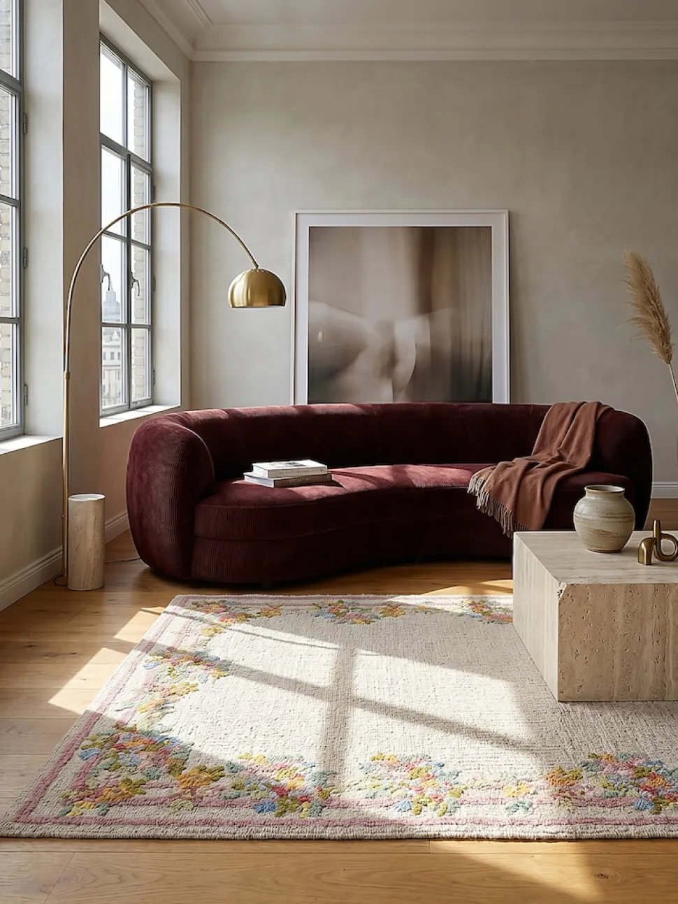 Wollteppich floral Bunt 160 x 230 cm - DAISY | Kadima Design