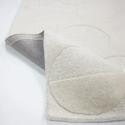 Wollteppich geometrisch Elfenbein 120 x 170 cm - DEBEN | Kadima Design