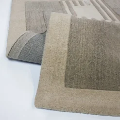 Wollteppich geometrisch Natur 140 x 200 cm - EDALE | Kadima Design