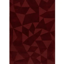 Wollteppich Hoch-Tief Rot 160 x 230 cm - DEBEN | Kadima Design