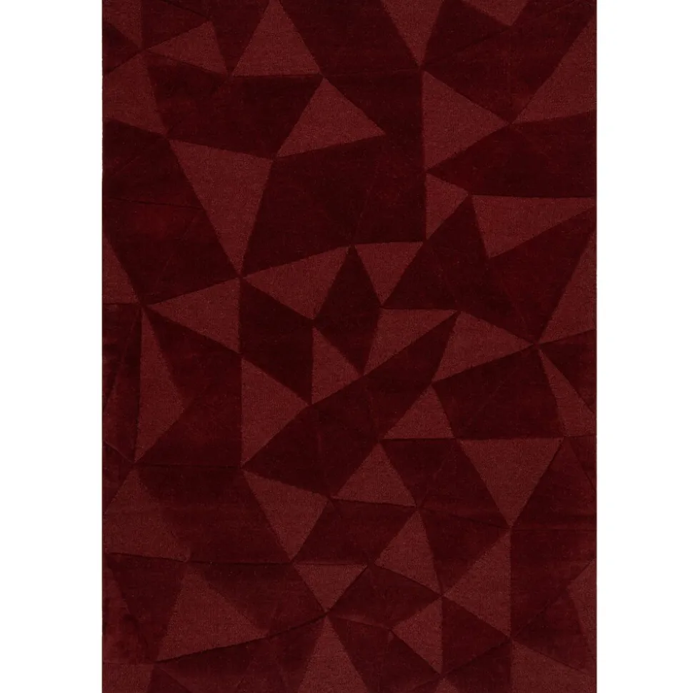 Wollteppich Hoch-Tief Rot 160 x 230 cm - DEBEN | Kadima Design