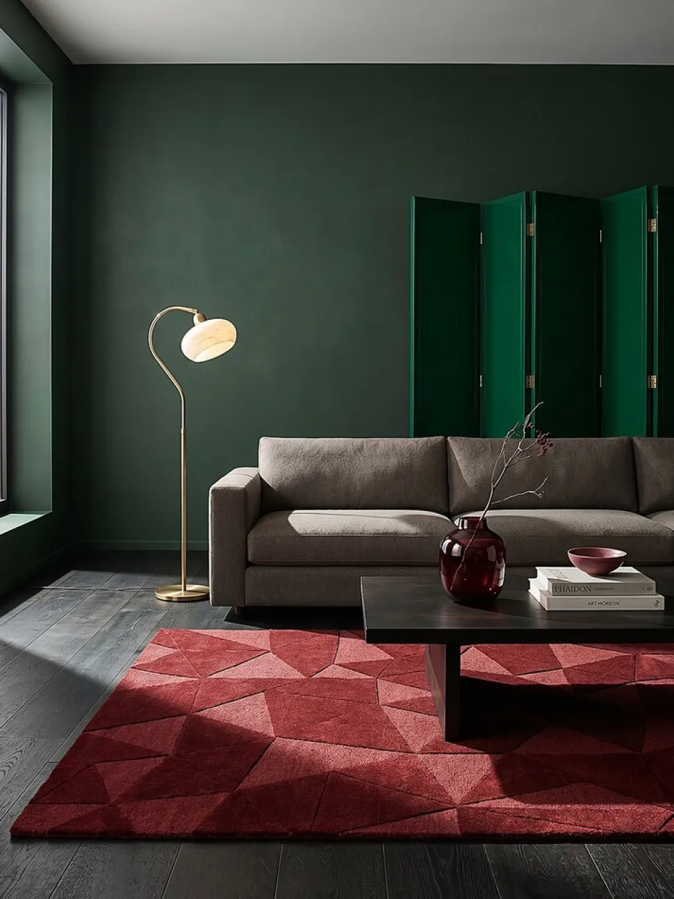 Wollteppich Hoch-Tief Rot 160 x 230 cm - DEBEN | Kadima Design