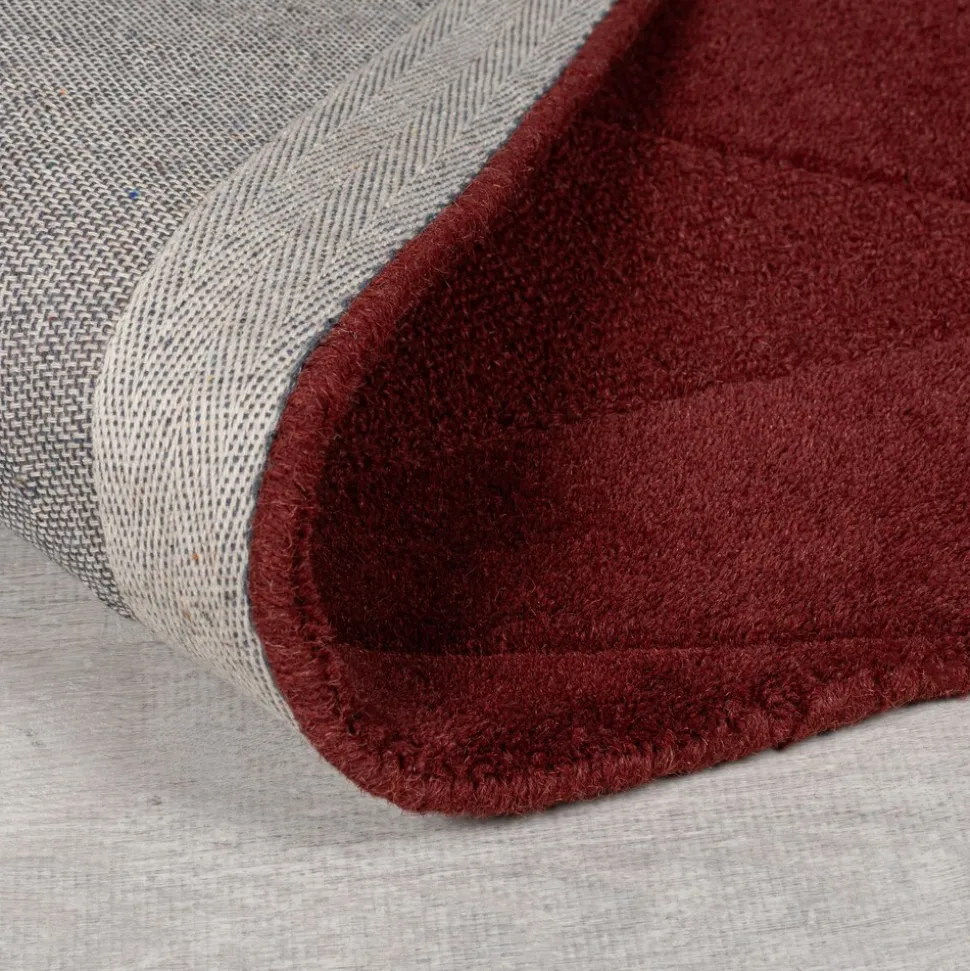 Wollteppich Hoch-Tief Rot 160 x 230 cm - DEBEN | Kadima Design