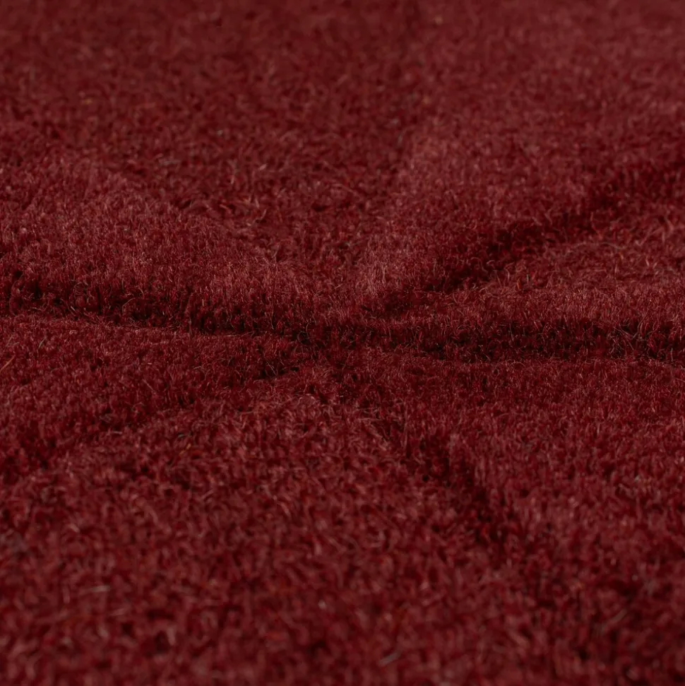 Wollteppich Hoch-Tief Rot 160 x 230 cm - DEBEN | Kadima Design